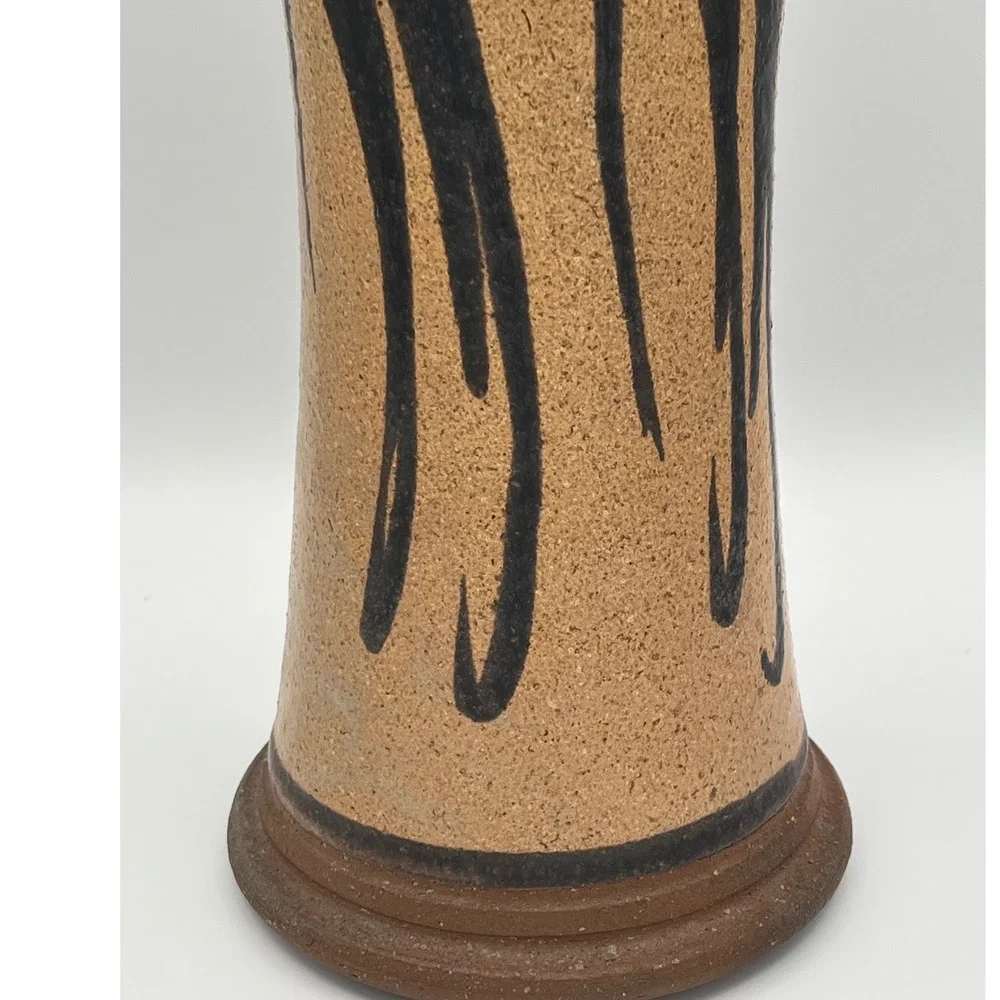 Vintage Brian‎ Van Nostrand Signed Stoneware Vase 10.5